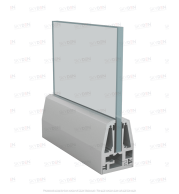 SD 03 Bracket with Cover System for Aluminum Glass Railing Installation, Premium Support Bracket for Balcony and Staircase, Durable Finish, Easy Fitting for Modern Projects 